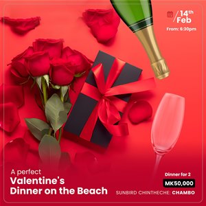 A perfect Valentine's Dinner on the Beach