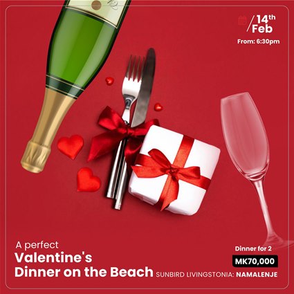 A perfect Valentine's Dinner on the Beach